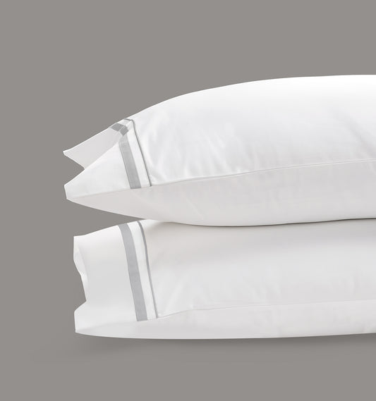 800 Thread Count Pair (2 Pillowcases) of Egyptian Cotton Royalton Lux Buttery Smooth Pillowcases - Silver Dove Grey
