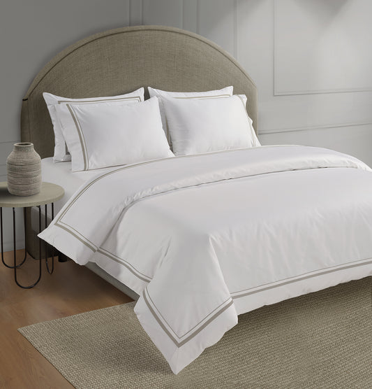 800 Thread Count Egyptian Cotton Royalton Lux Buttery Smooth Duvet Cover - Mink