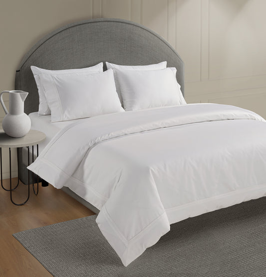 800 Thread Count Egyptian Cotton Royalton Lux Buttery Smooth Duvet Cover - Brilliant White