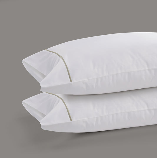 800 Thread Count Pair (2 Pillowcases) of Egyptian Cotton Cedarhurst Lux Buttery Smooth Pillowcases - Mink
