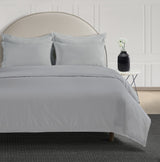 300 Thread Count Percale Brookshire Duvet Cover - Silver Dove Grey