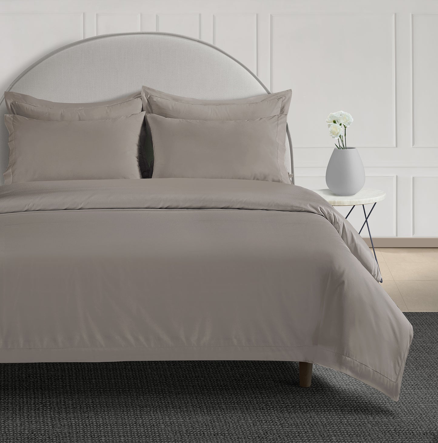 300 Thread Count Percale Brookshire Duvet Cover - Simply Taupe