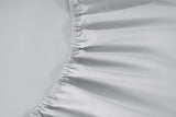 Brookshire Percale Fitted Sheet - Silver Dove Grey