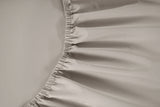 300 Thread Count Percale Viscount of Bliss Bedding Set - Simply Taupe with Brilliant White Accent