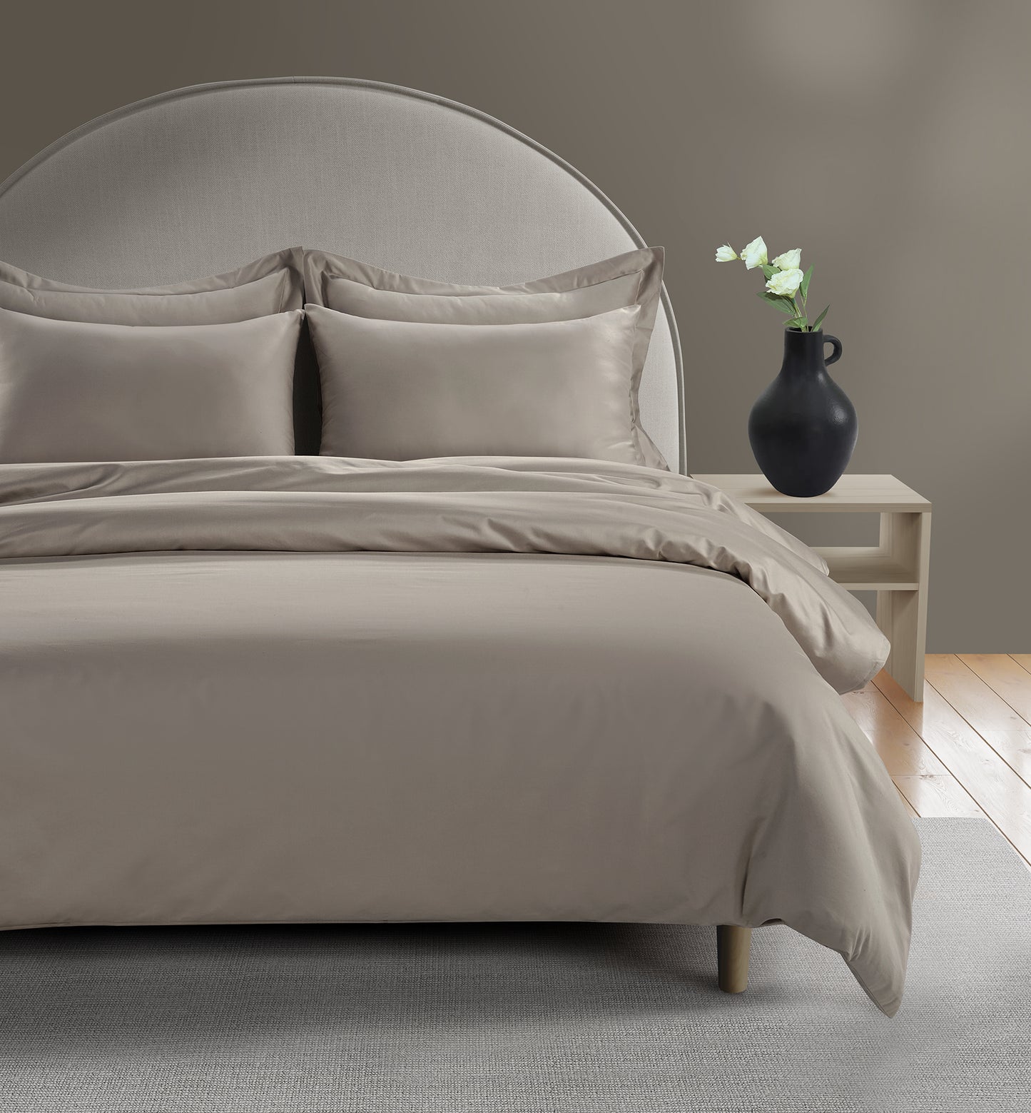 800 Thread Count Egyptian Cotton Grand Splendour Lux Buttery Smooth - Simply Taupe Bedding Set