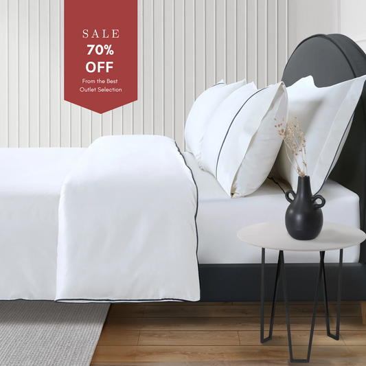 800 Thread Count Egyptian Cotton Duke of Bliss Lux Buttery Smooth Duvet Cover - Graphite Grey Accent (OS)