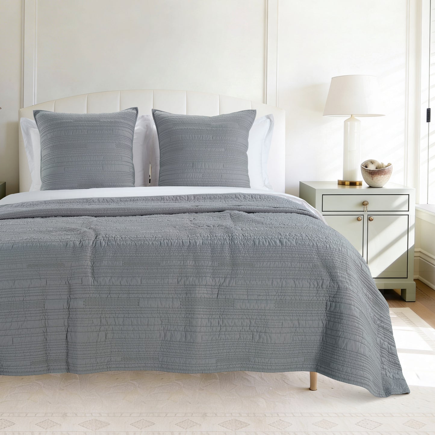 Emerson Quilt Set - Grey