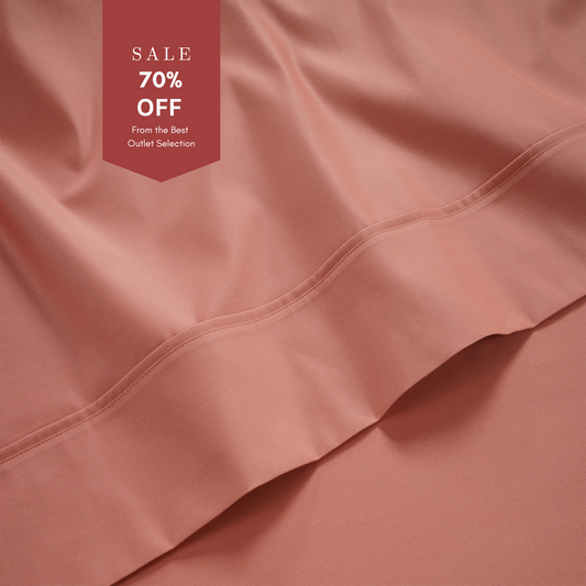 800 Thread Count Grand Splendour LUXE Flat Sheet - Sateen Terra Cotta