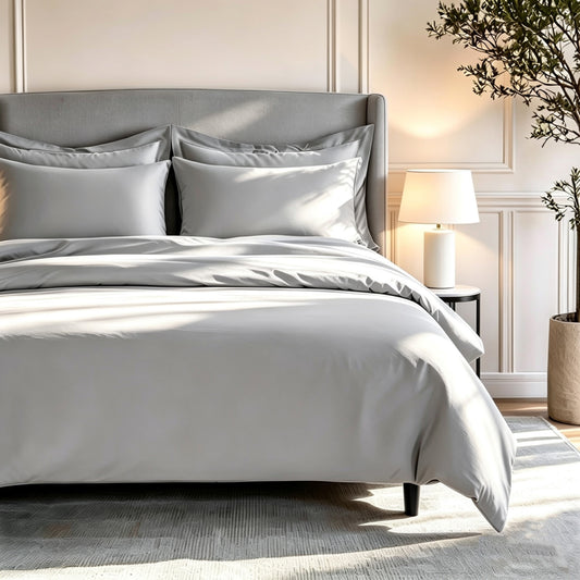 800 Thread Count Egyptian Cotton Grand Splendour Sateen Bedding Set - Moonstone