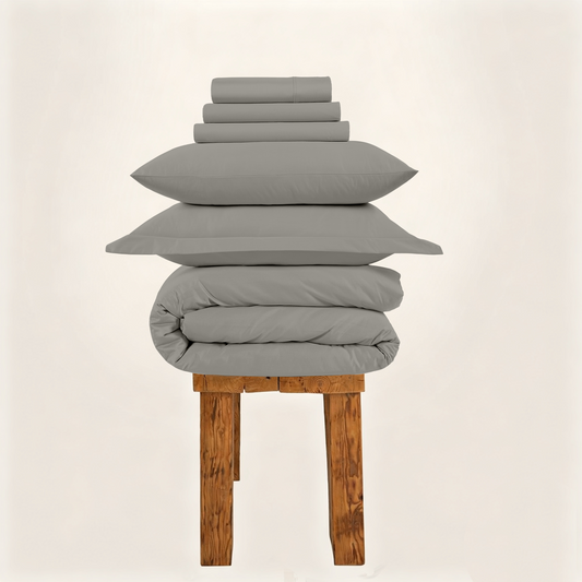 800 Thread Count Egyptian Cotton Grand Splendour Sateen Bedding Set - Moonstone