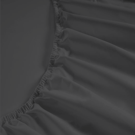 300 Thread Count Peaceful Empress Fitted Sheet - Percale Graphite Grey