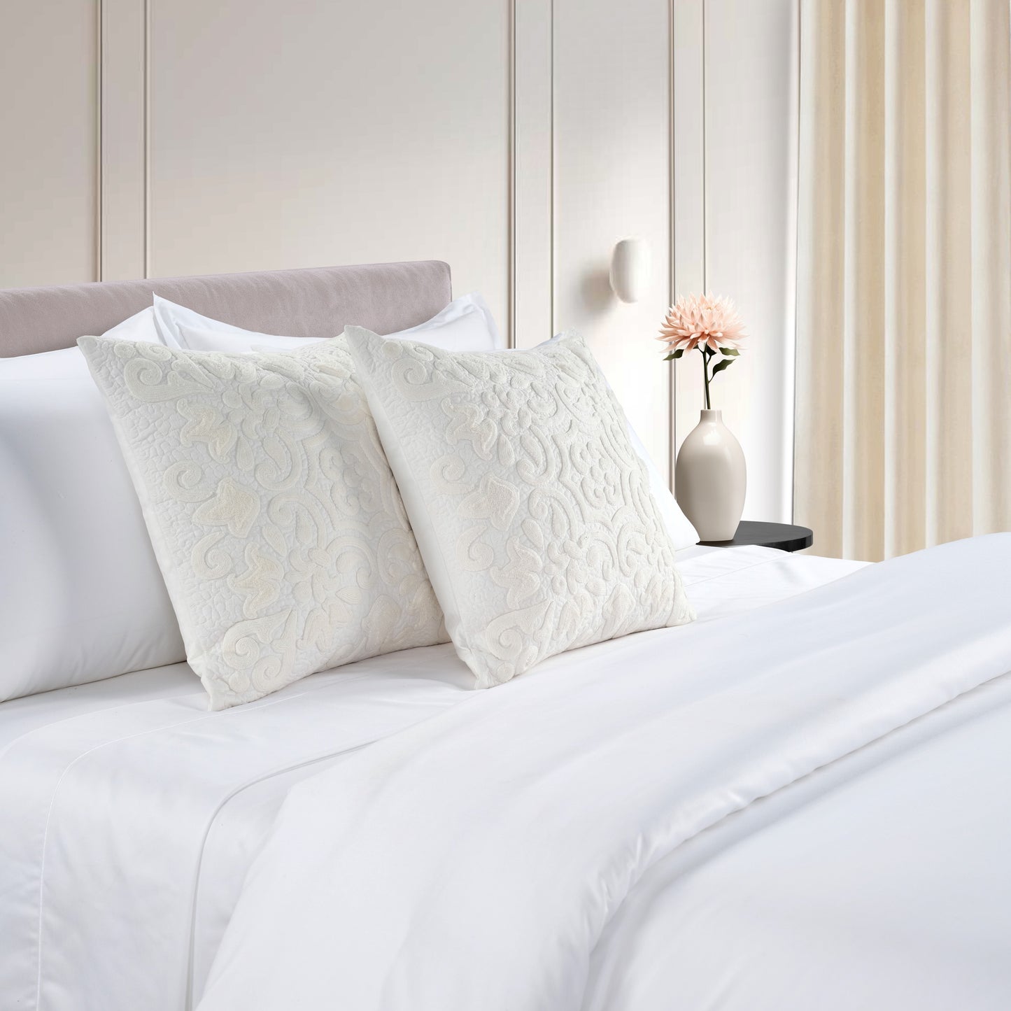 Harper Cushion - 1 Pair White (2 Cushions)