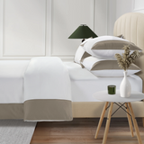 800 Thread Count Egyptian Cotton Harrogate Lux Buttery Smooth Duvet Cover - Simply Taupe