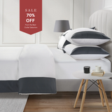 800 Thread Count Egyptian Cotton Harrogate Lux Buttery Smooth Duvet Cover - Graphite Grey