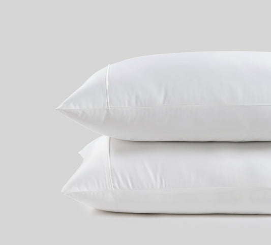 800 Thread Count Pair (2 Pillowcases) of Egyptian Cotton Harrogate Lux Buttery Smooth Pillowcases - White