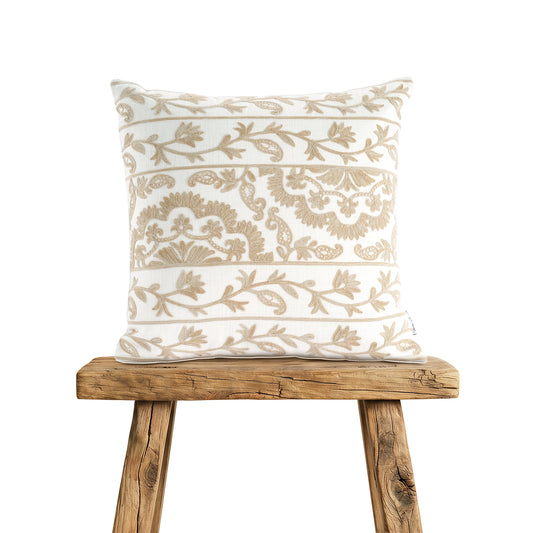 Heather Cushion - 1 Pair White/Natural (2 Cushions)