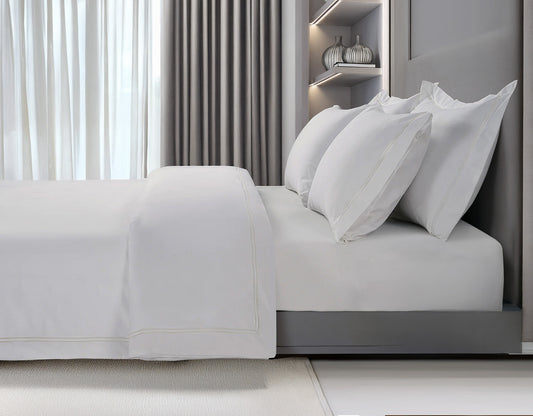 800 Thread Count Egyptian Cotton Margaret LUXE Bedding Set - Brilliant White