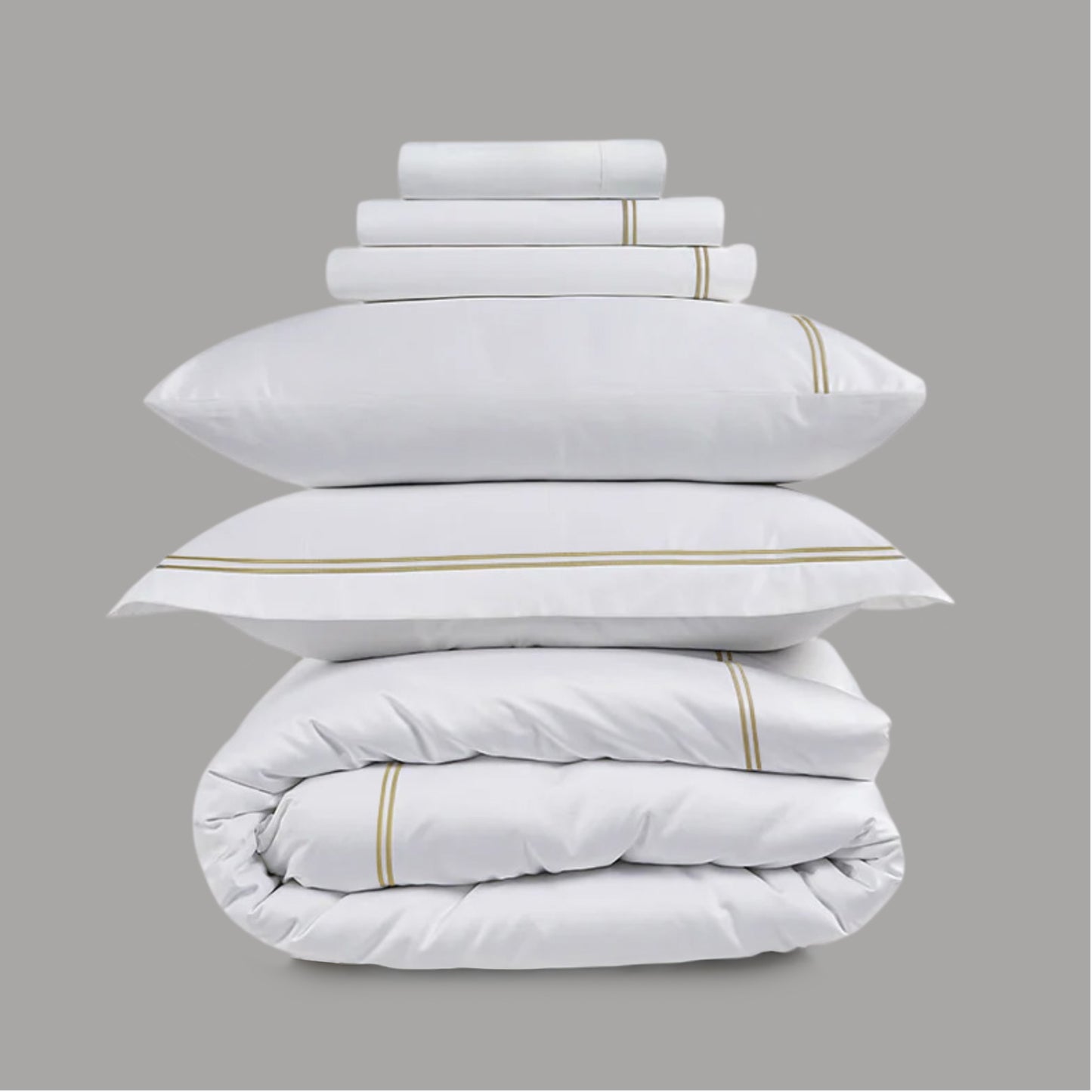 800 Thread Count Egyptian Cotton Margaret LUXE Bedding Set - Bone