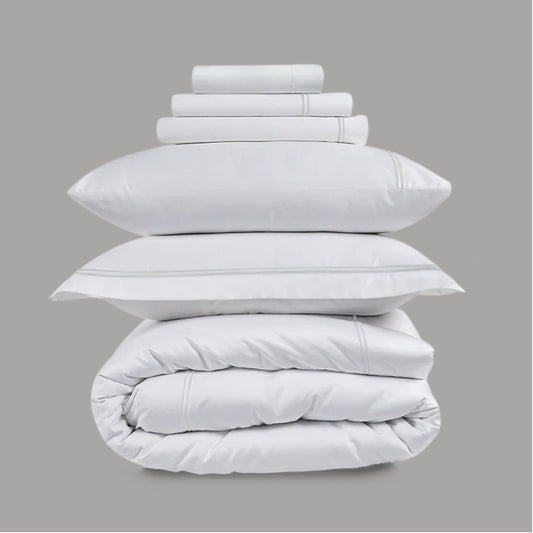 800 Thread Count Egyptian Cotton Margaret LUXE Bedding Set - Brilliant White