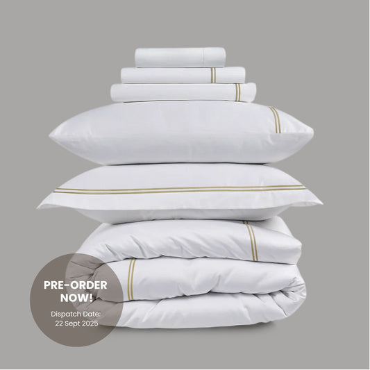 800 Thread Count Egyptian Cotton Margaret LUXE Bedding Set - Bone