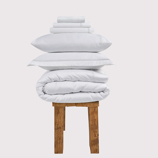 800 Thread Count Egyptian Cotton Margaret LUXE Bedding Set - Brilliant White