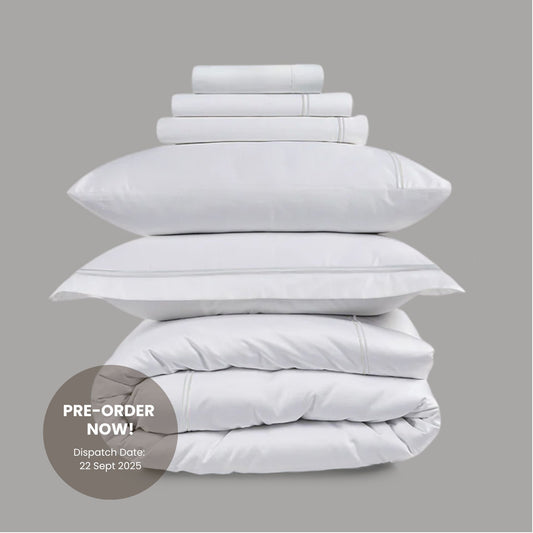 800 Thread Count Egyptian Cotton Margaret LUXE Bedding Set - Brilliant White