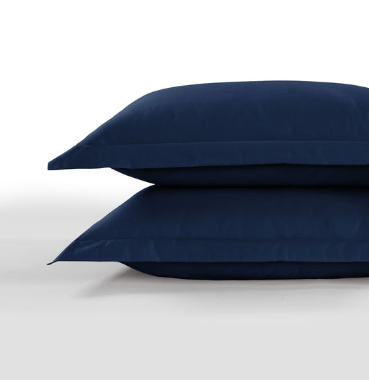 800 Thread Count Egyptian Cotton Grand Splendour Lux Buttery Smooth Pillowcases - Navy Peony