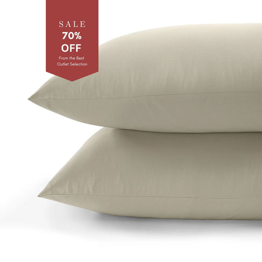 Pair (2 pillowcases) of Peaceful Empress Pillowcases - Oatmeal