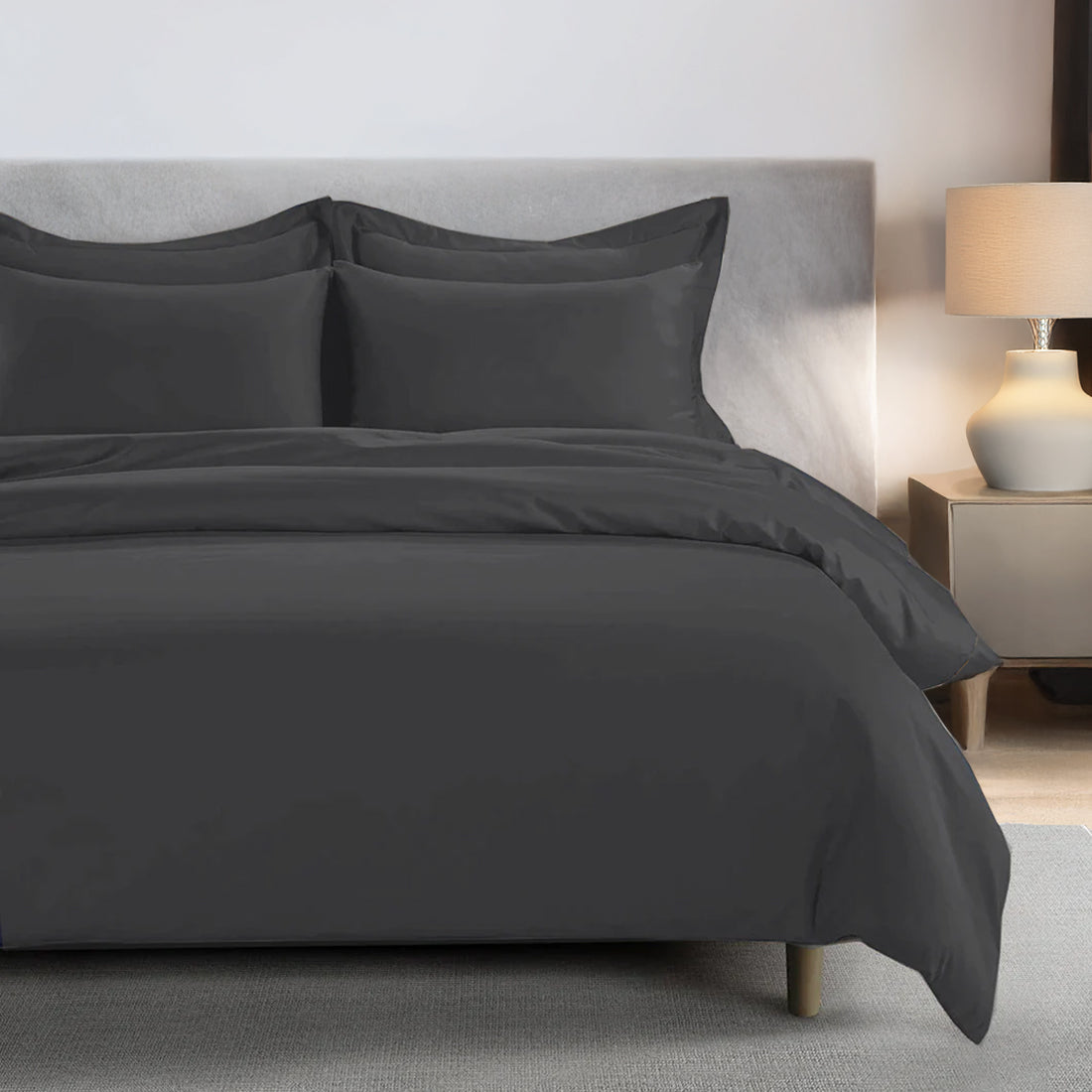 300 Thread Count Peaceful Empress Bedding Set - Graphite Grey