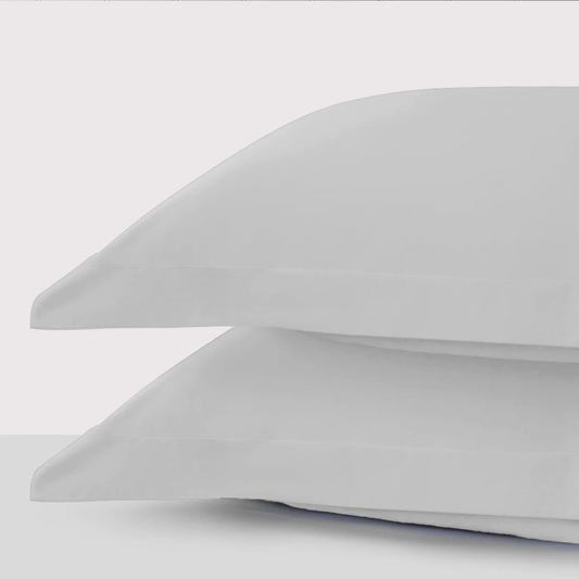 300 Thread Count Pair (2 Pillowcases) of Peaceful Empress Pillowcases -  Silver Dove Grey