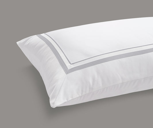 800 Thread Count Pair (2 Pillowcases) of Egyptian Cotton Royalton Lux Buttery Smooth Pillowcases - Silver Dove Grey