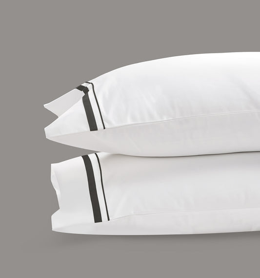 800 Thread Count Pair  (2 Pillowcases) of Egyptian Cotton Royalton Lux Buttery Smooth Pillowcases - Jet Black