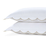 800 Thread Count Egyptian Cotton Sophie Bedding Set - Brilliant White and Bone