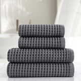 Stratton Waffle Towel Set 500 GSM - Burnt Ash