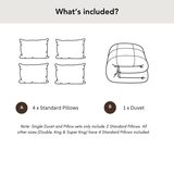 Premium Hungarian Goose Down Duvet and Pillows Set - 10.5 Tog