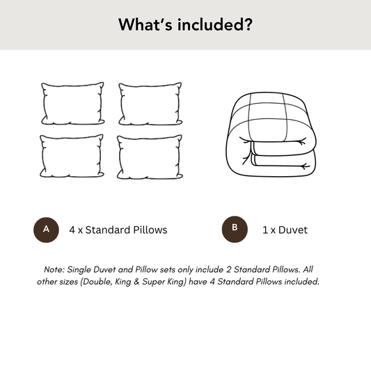 Luxury Vegan Down Hypoallergenic Duvet and Pillows Set - 4.5 Tog