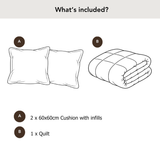 Emerson Quilt Set - White