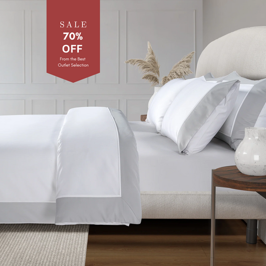 800 Thread Count Egyptian Cotton Windsor Lux Buttery Smooth Duvet Cover - Silver Dove Grey