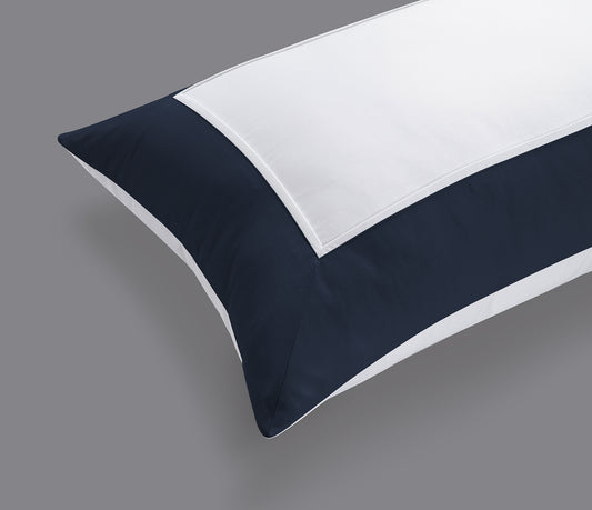 800 Thread Count Pair (2 Pillowcases) of Egyptian Cotton Windsor Lux Buttery Smooth Pillowcases - Navy