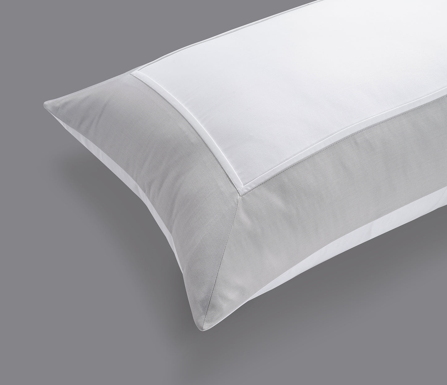 800 Thread Count Pair (2 Pillowcases) of Egyptian Cotton Windsor Lux Buttery Smooth Pillowcases - Silver Dove Grey