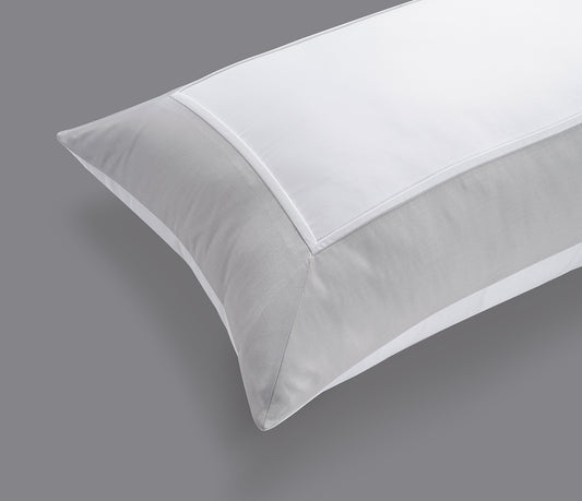 800 Thread Count Pair (2 Pillowcases) of Egyptian Cotton Windsor Lux Buttery Smooth Pillowcases - Silver Dove Grey