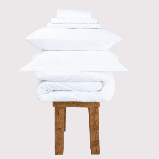 All Season Egyptian Giza Bedding Set - Brilliant White