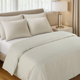 300 Thread Count Celeste Alfalfa with White Bedding Set