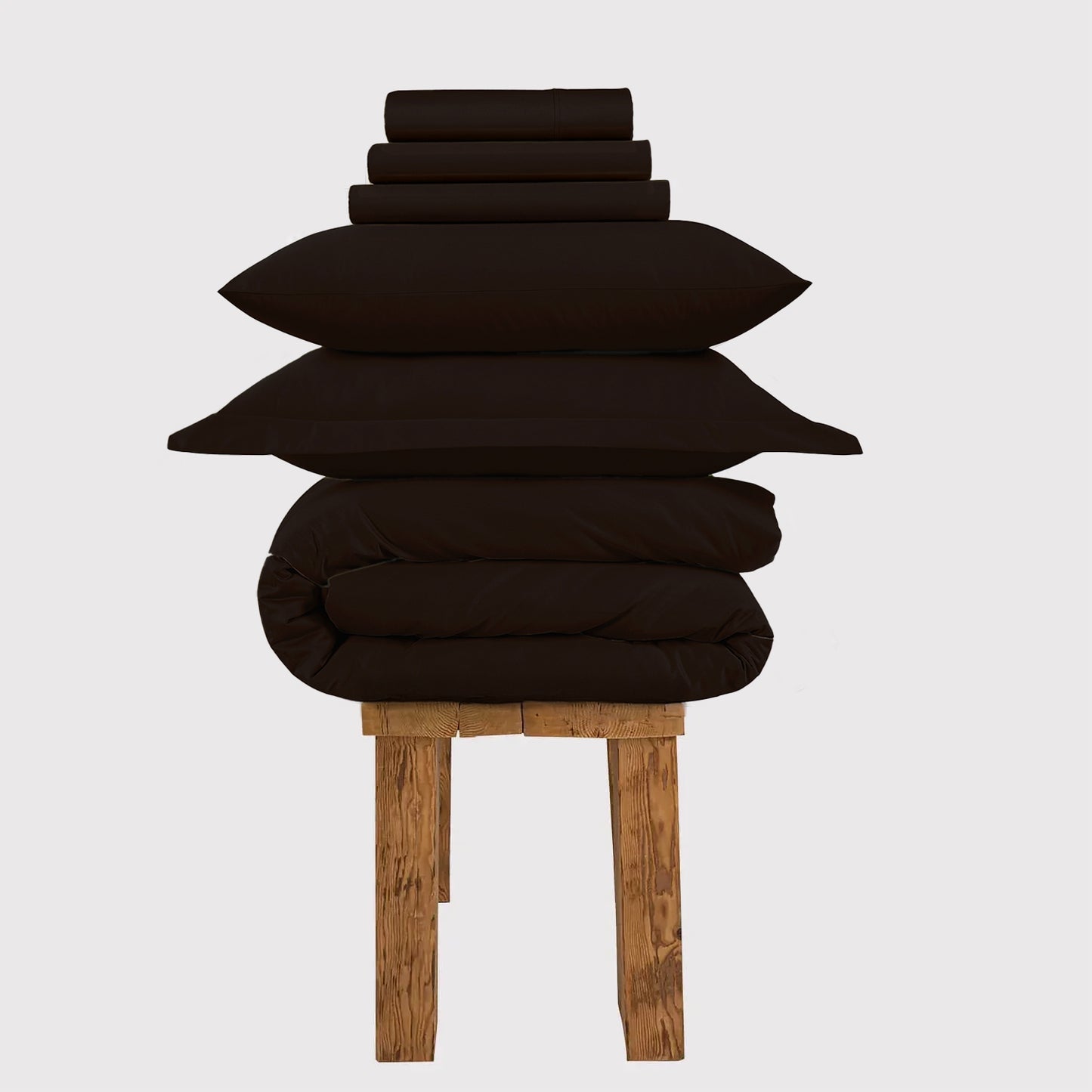 All Season Egyptian Giza Bedding Set - Coffee