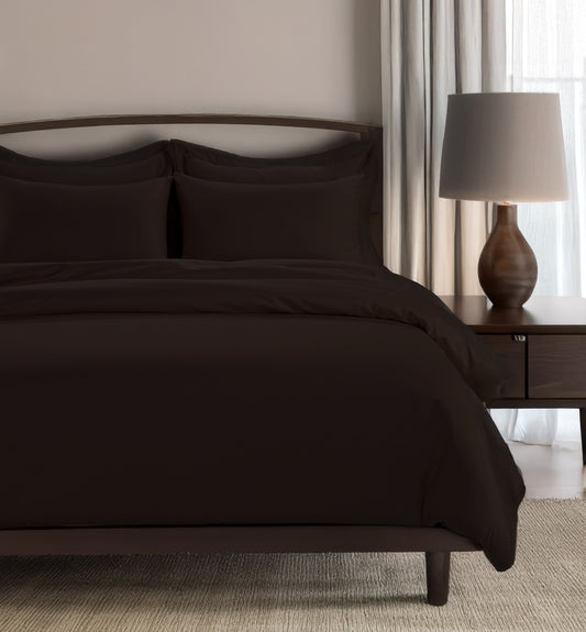 All Season Egyptian Giza Bedding Set - Coffee