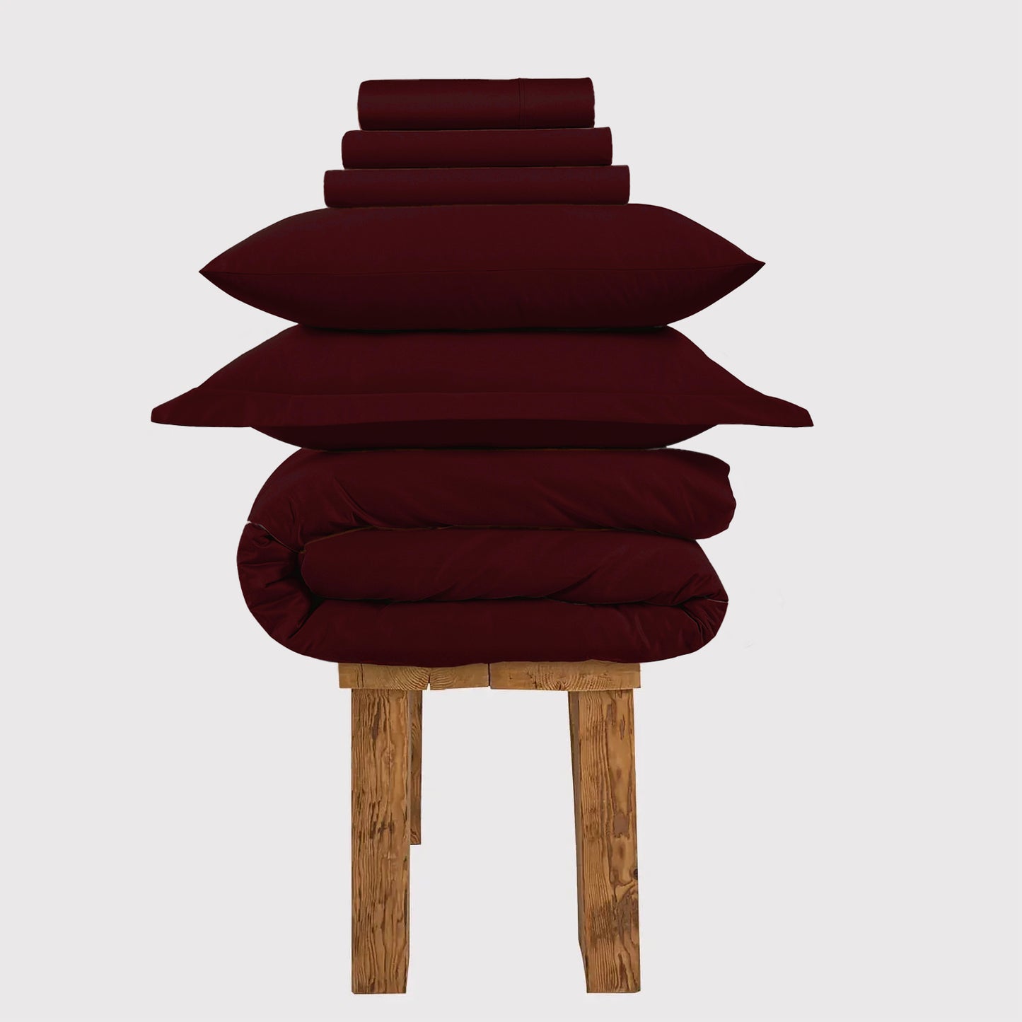 800 Thread Count Egyptian Cotton Grand Splendour Lux Buttery Smooth - Deep Burgundy