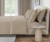 800 Thread Count Egyptian Cotton Duke of Bliss LUXE Bedding Set - Bone with Black Accent