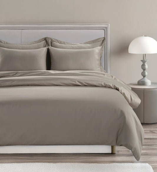 800 Thread Count Egyptian Cotton Grand Splendour Lux Buttery Smooth Duvet Cover - Simply Taupe