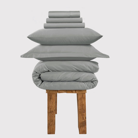 All Season Egyptian Giza Bedding Set - Grey