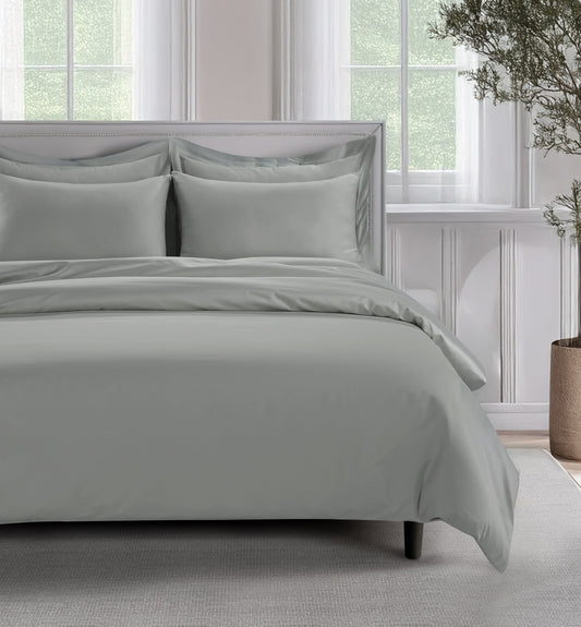 All Season Egyptian Giza Duvet Cover - Grey